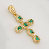 Dije Cruz Tupida 1.9g / 1 1/4 in Oro Amarillo 18K