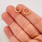 Candongas Carril 1.15g / 1/2 in Oro Amarillo 18K