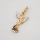 Pendant Saint Michael the Archangel 1.05g / 1 in Three Golds 18K