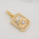 Dije Rostro Cristo 2.9g / 1 in Dos Oros Amarillo Blanco 18K