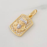 Dije Rostro Cristo 2.9g / 1 in Dos Oros Amarillo Blanco 18K