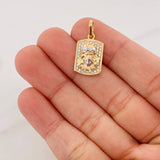 Dije Rostro Cristo 2.9g / 1 in Dos Oros Amarillo Blanco 18K
