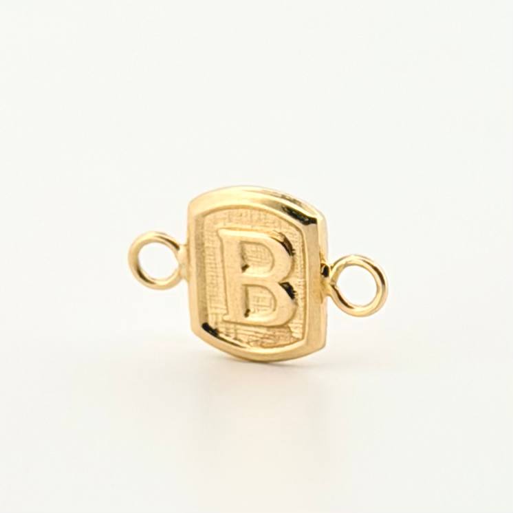 Herraje Letra B 0.25gr / 1/2 in / Oro Amarillo 18K ©