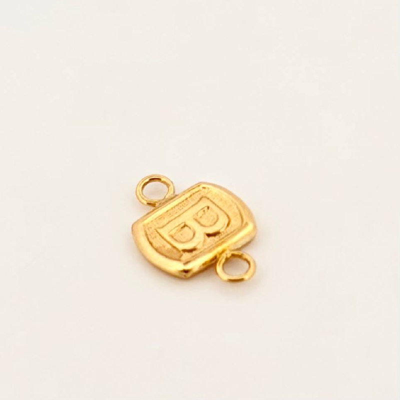 Herraje Letra B 0.3gr / 1/2 in / Oro Amarillo 18K