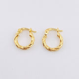 Candongas Emmi 0.85gr / 1/2 in / Oro Amarillo 18K *