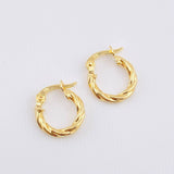 Candongas Emmi 0.85gr / 1/2 in / Oro Amarillo 18K *