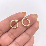 Candongas Emmi 0.85gr / 1/2 in / Oro Amarillo 18K *
