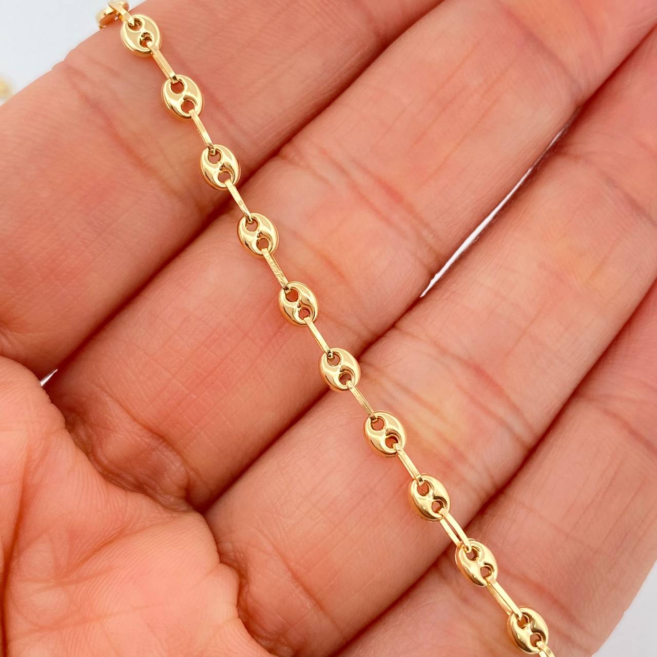 Tobillera GC 2.7gr / 10 in / 2mm Oro Amarillo 18K $