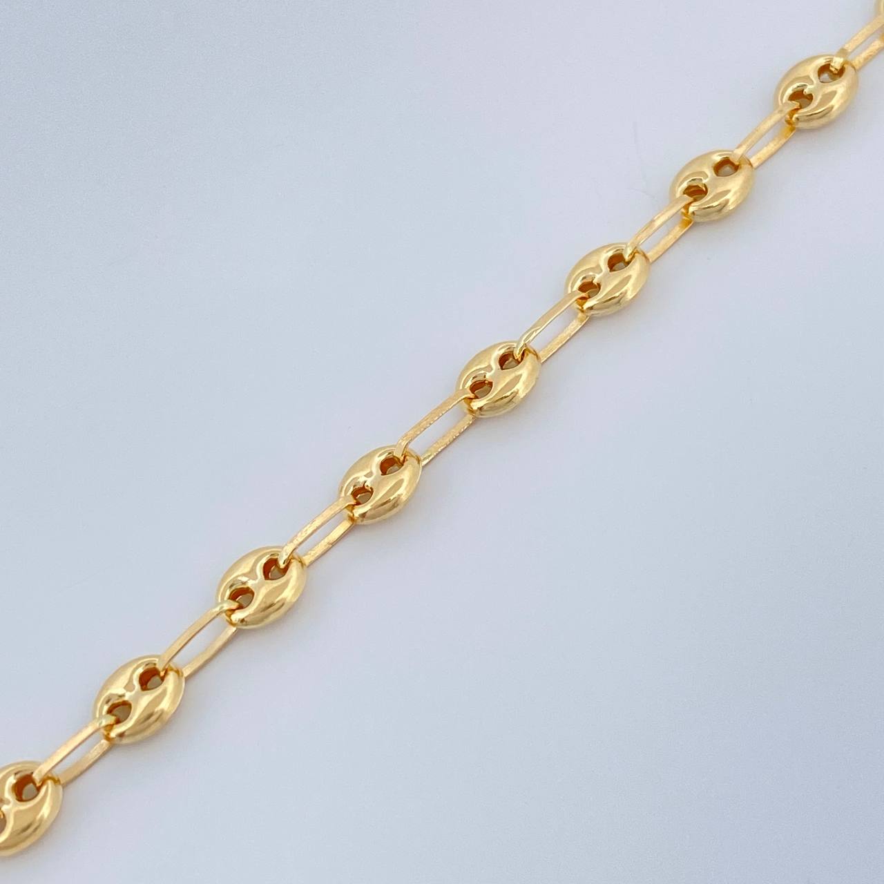 Tobillera GC 2.7gr / 10 1/4 in / 2mm Oro Amarillo 18K $