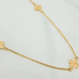 Cadena Trebol Aro Seguido 3.7gr / 18 1/4 in / 1mm Oro Amarillo 18K %