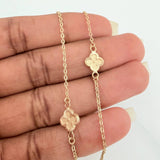 Cadena Trebol Aro Seguido 3.7gr / 18 1/4 in / 1mm Oro Amarillo 18K %