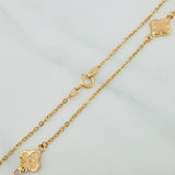 Cadena Trebol Aro Seguido 3.65gr / 18 in / 1mm Oro Amarillo 18K %