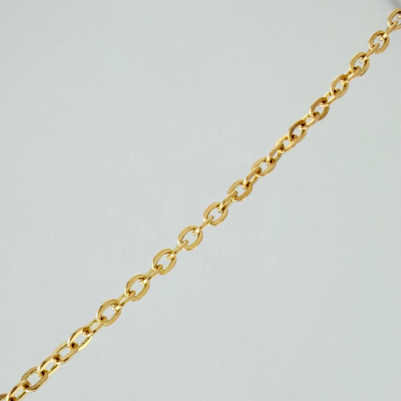 Cadena Trebol Aro Seguido 3.7gr / 18 1/4 in / 1mm Oro Amarillo 18K %