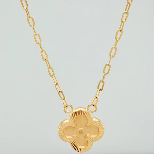 Cadena Trebol Cajon 3.35gr / 18 1/2 in / 1.2mm Oro Amarillo 18K %