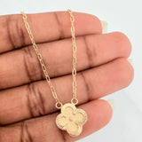 Cadena Trebol Cajon 3.35gr / 18 1/2 in / 1.2mm Oro Amarillo 18K %