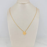 Cadena Trebol Cajon 3.35gr / 18 1/2 in / 1.2mm Oro Amarillo 18K %