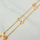 Cadena Corazones Aro Seguido 3.3gr / 16 1/4 in / 1.4mm Oro Amarillo 18K %