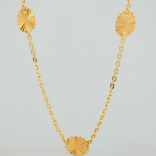 Cadena Ovalo Rayado 3.15gr / 16 1/4 in / 1mm Oro Amarillo 18K %