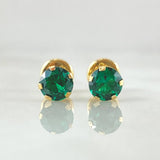 Bezel Stud Earrings 0.65gr / 18K Yellow Gold ©