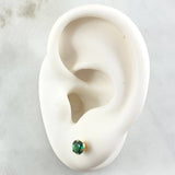 Bezel Stud Earrings 0.65gr / 18K Yellow Gold ©