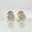 Beveled Stud Earrings 0.85gr / 18K Yellow Gold