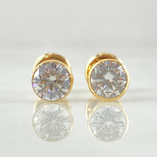 Topos Bisel 0.8gr / 5mm Oro Amarillo 18K *