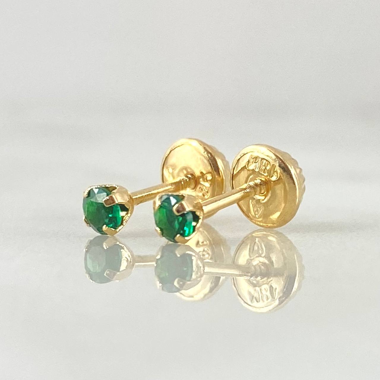 Bezel Stud Earrings 0.45gr / 18K Yellow Gold