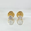 Beveled Stud Earrings 0.45gr / 18K Yellow Gold