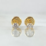 Beveled Stud Earrings 0.45gr / 18K Yellow Gold
