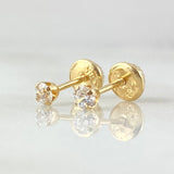 Beveled Stud Earrings 0.45gr / 18K Yellow Gold