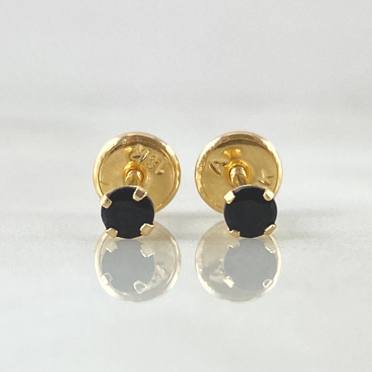 Stud Earrings Bezel 0.45gr / 18K Yellow Gold ©