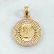 Dije Medalla Letra Y 4.65gr / 1 1/4 in / Oro Amarillo 18K *