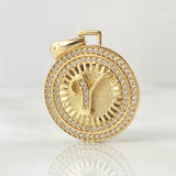Dije Medalla Letra Y 4.65gr / 1 1/4 in / Oro Amarillo 18K *