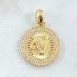 Dije Medalla Letra V 4.7gr / 1 1/4 in / Oro Amarillo 18K