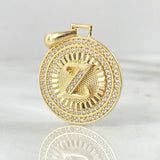 Dije Medalla Letra Z 5.05gr / 1 1/4 in / Oro Amarillo 18K *