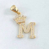 Pendant Crown Letter M 1.95gr / 2.5cm / 18K Yellow Gold