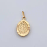 Pendant Miraculous Virgin 0.85gr / 3/4 in / 18K Yellow Gold %