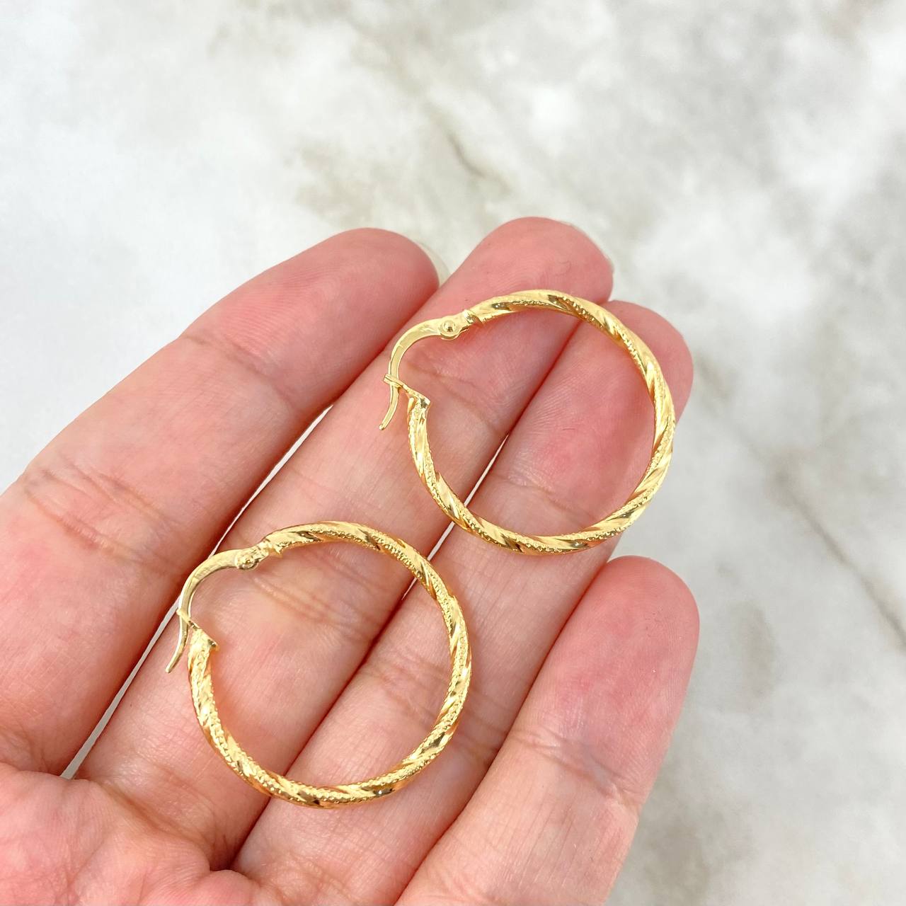 Candongas Mafe 2.25gr / 3/4 in / Oro Amarillo 18K