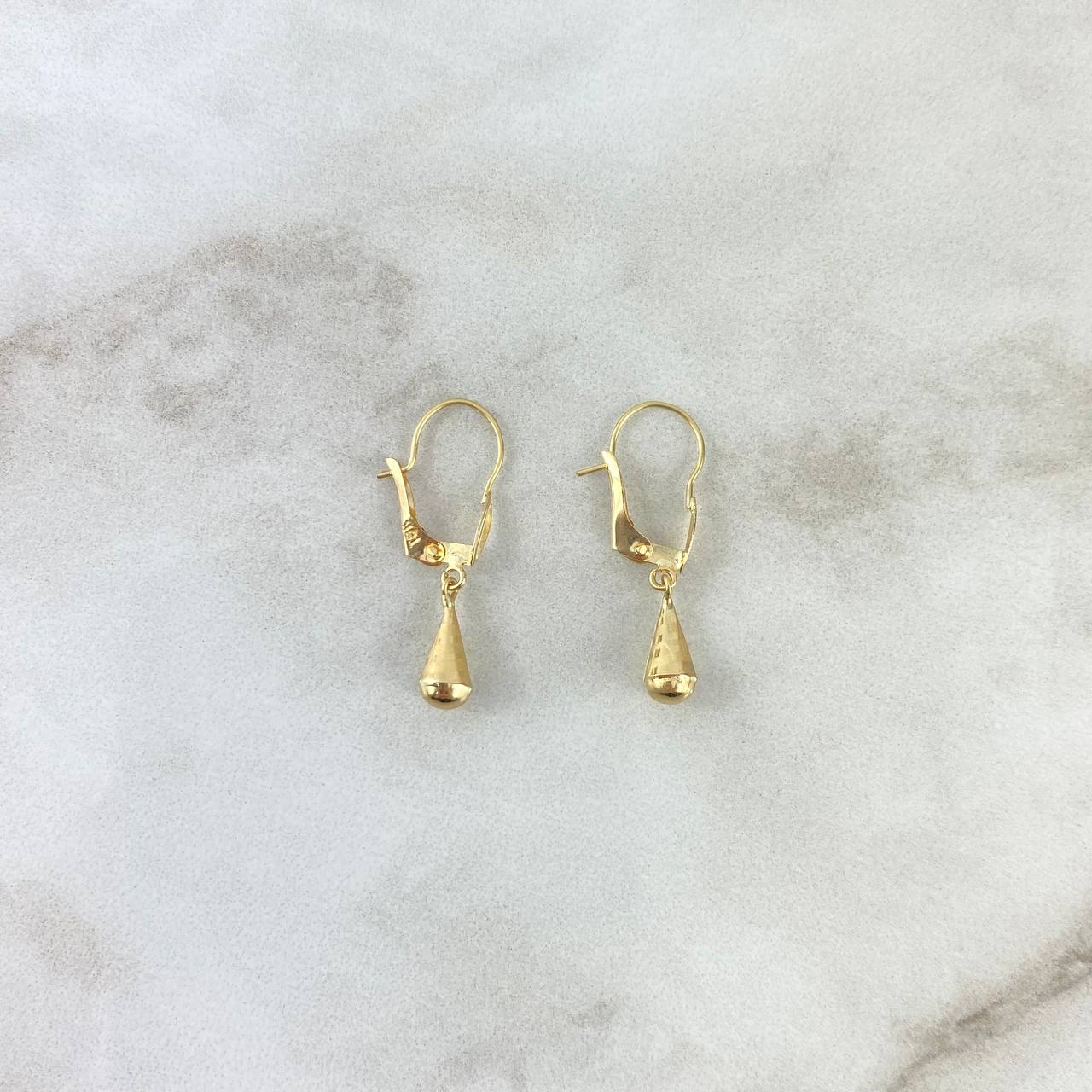 Candongas Lagrima 0.7gr / 1 in / Oro Amarillo 18K