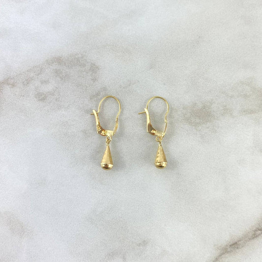 Candongas Lagrima 0.7gr / 1 in / Oro Amarillo 18K
