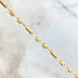 Rustic Canotilla Chain 2x1 10.3gr / 19.7in / 4.6mm Striped 18K Gold ©