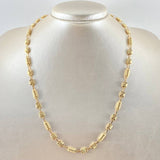 Rustic Canotilla Chain 2x1 10.3gr / 19.7in / 4.6mm Striped 18K Gold ©