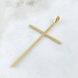 Pendant Wide Cross 2.2gr / 2.4in / Polished 18K Gold