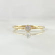 Ring Solitaire Smooth 1.15gr / T6 3/4 / White Zircon Yellow Gold 18K *