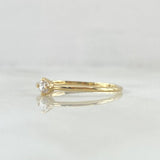 Ring Solitaire Smooth 1.15gr / T6 3/4 / White Zircon Yellow Gold 18K *