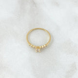 Ring Solitaire Half Churumbela 1.05gr / T5 1/2 / White Zircons Yellow Gold 18K *