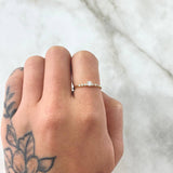 Ring Solitaire Half Churumbela 1.05gr / T5 1/2 / White Zircons Yellow Gold 18K *