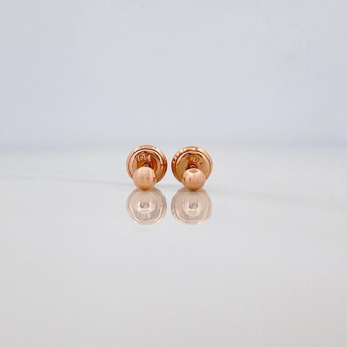 Stud Earrings Medium Bead 0.5 g / in / 3 mm Rose Gold 18K