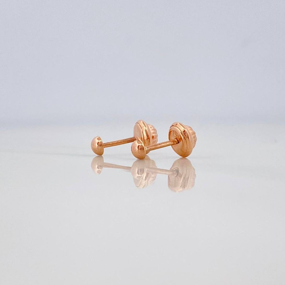 Stud Earrings Medium Bead 0.5 g / in / 3 mm Rose Gold 18K