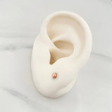 Stud Earrings Medium Bead 0.5 g / in / 3 mm Rose Gold 18K